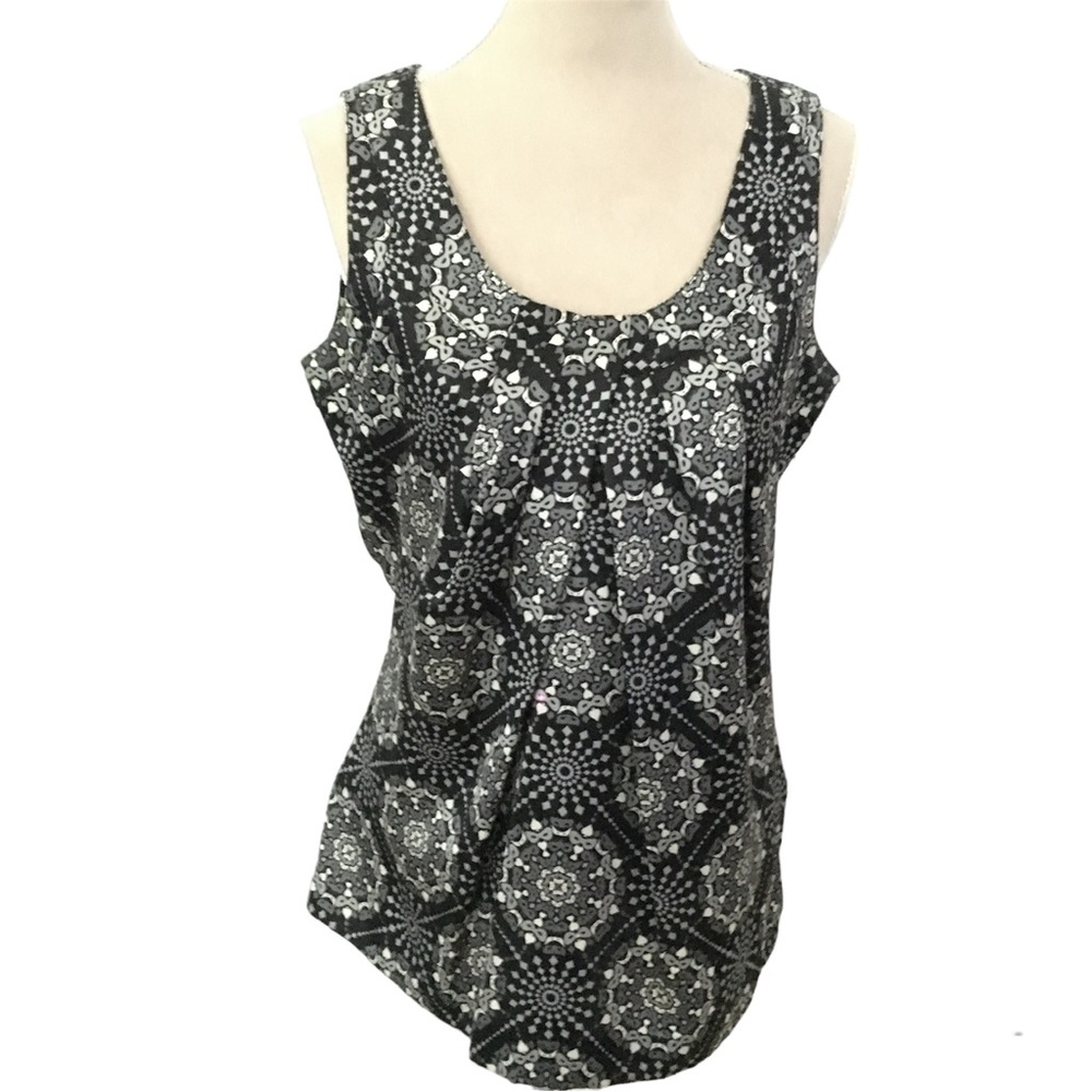 Tory Burch Silk gray black Charmeuse Tank‎ sz 10